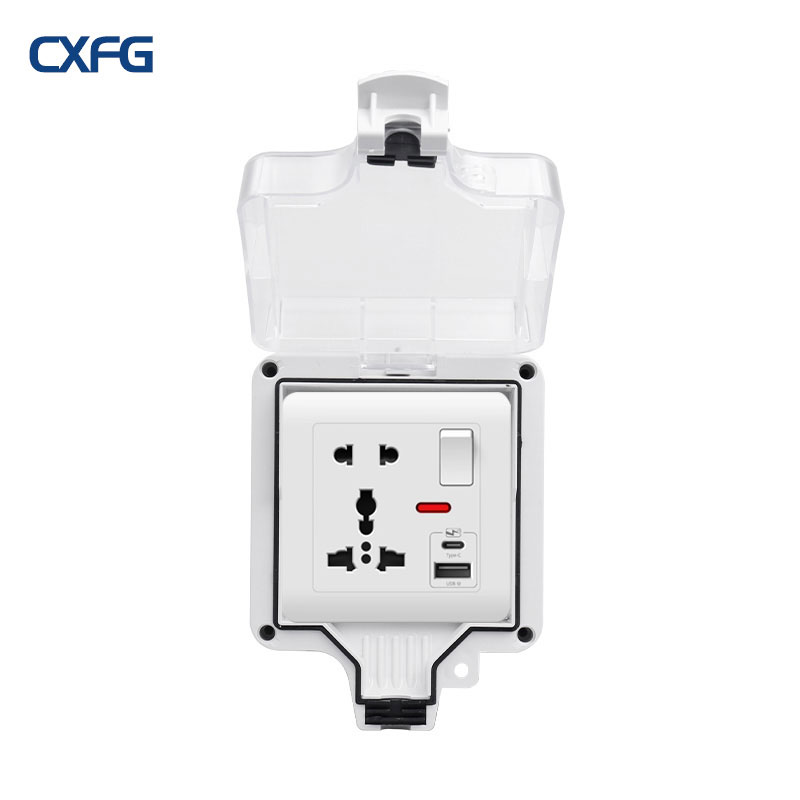 Outdoor Power Outlet Waterproof - 86 Type IP66 Outdoor Waterproof Socket,