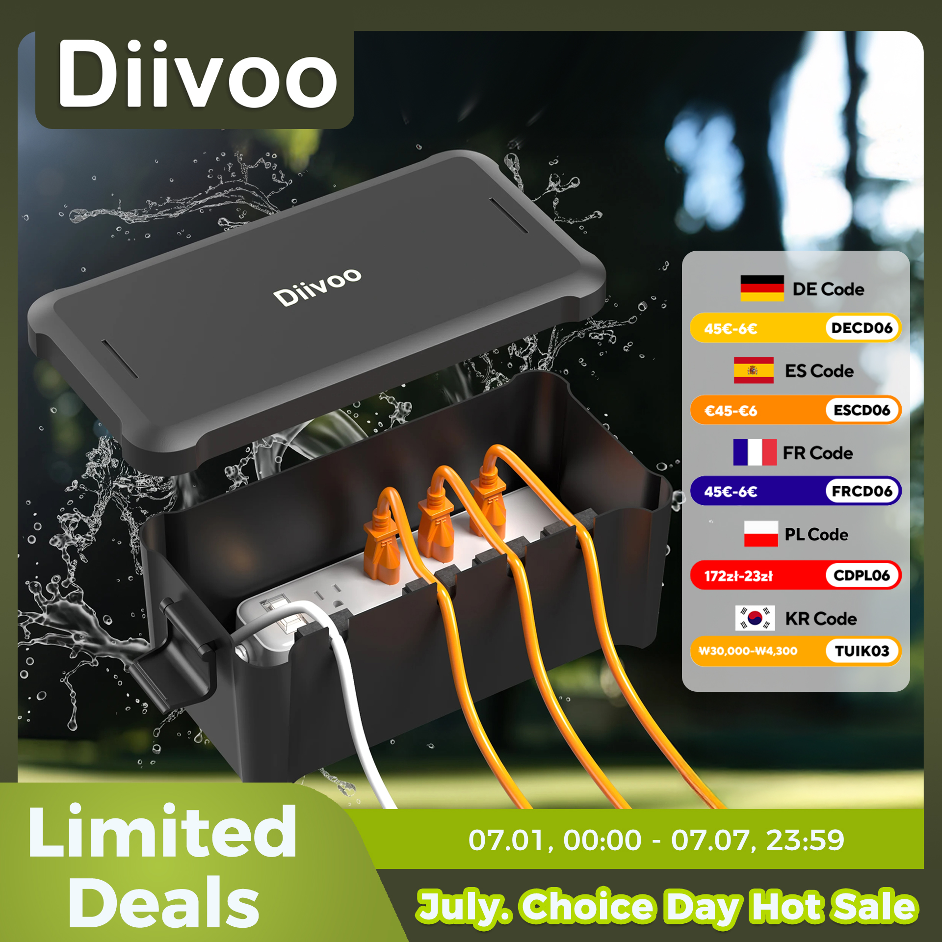 Outdoor Power Outlet Waterproof - Diivoo Outdoor Waterproof Electrical Box Outside