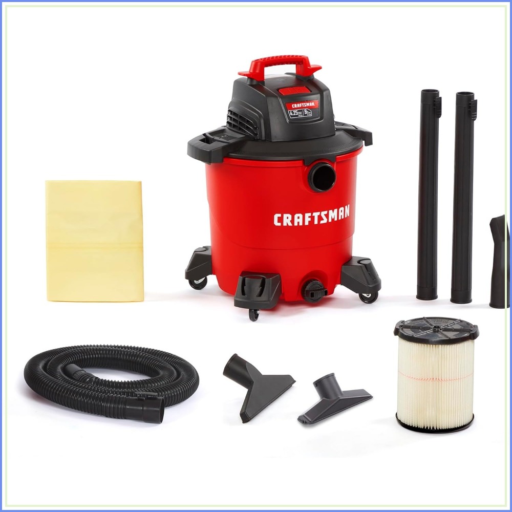 Wet Dry Vacuum Shop - 9 Gallon 4.25 Peak HP Wet