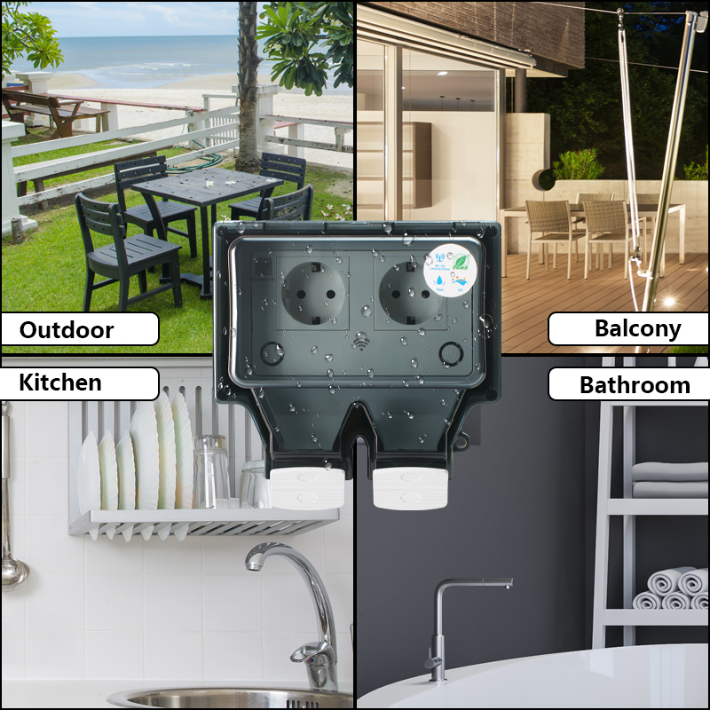 Avoir Tuya Wall Electrical Soc - Outdoor Power Outlet Waterproof ulasan dan harga