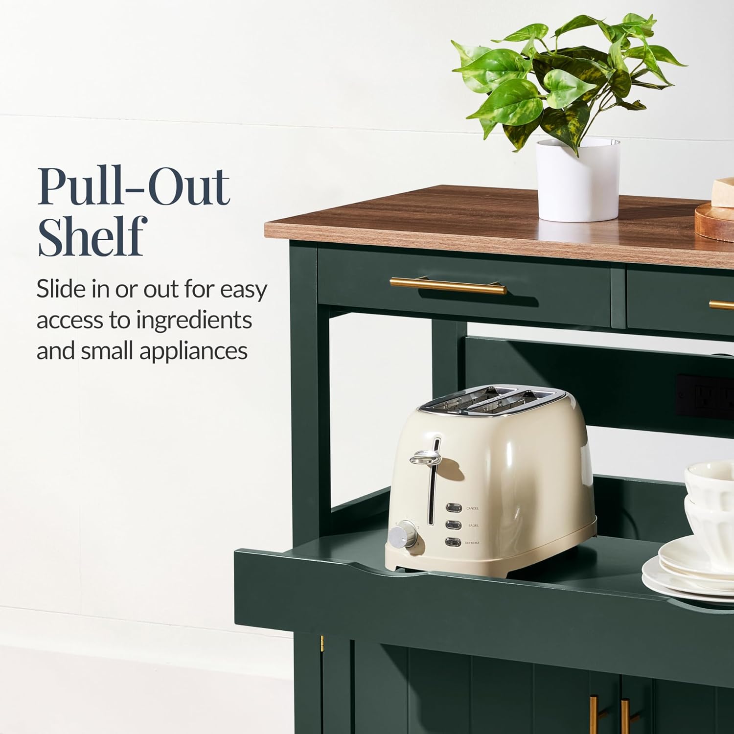 36in Large Rolling Kitchen Isl - Outdoor Kitchen Power Outlet ulasan dan harga
