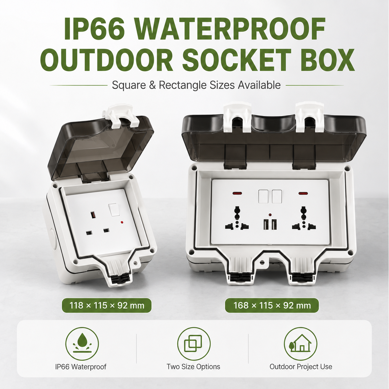 IP66 Waterproof Socket Univers - Outdoor Kitchen Power Outlet ulasan dan harga