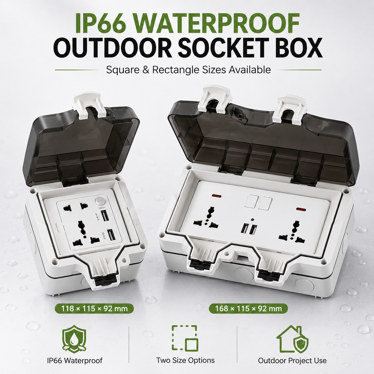 IP66 Waterproof Socket Univers - Outdoor Kitchen Power Outlet ulasan dan harga