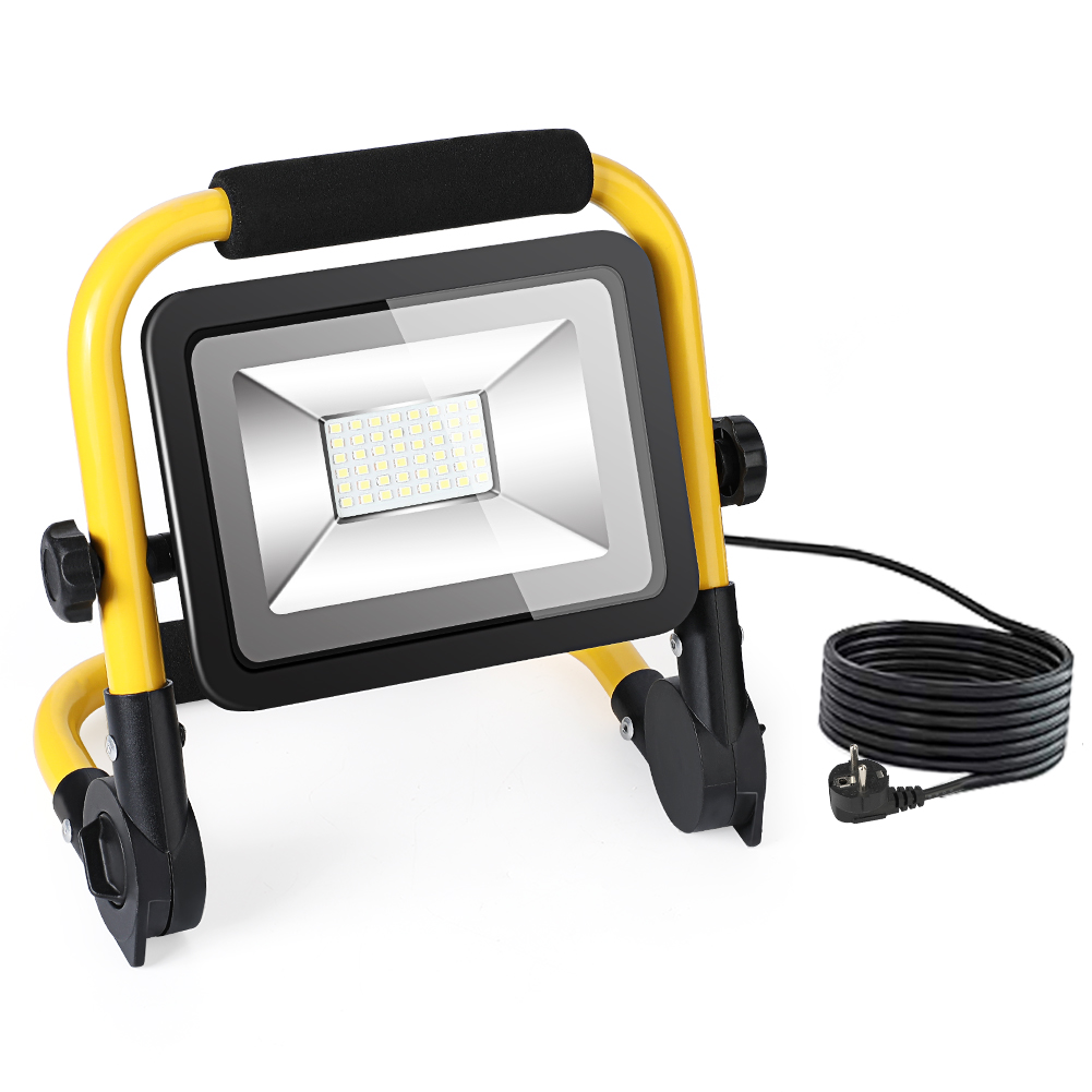 Portable LED Flood Light IP65  - Outdoor Power Outlet Waterproof ulasan dan harga