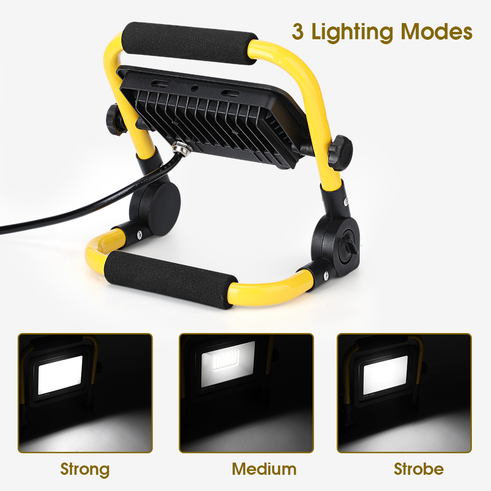 Portable LED Flood Light IP65  - Outdoor Power Outlet Waterproof ulasan dan harga