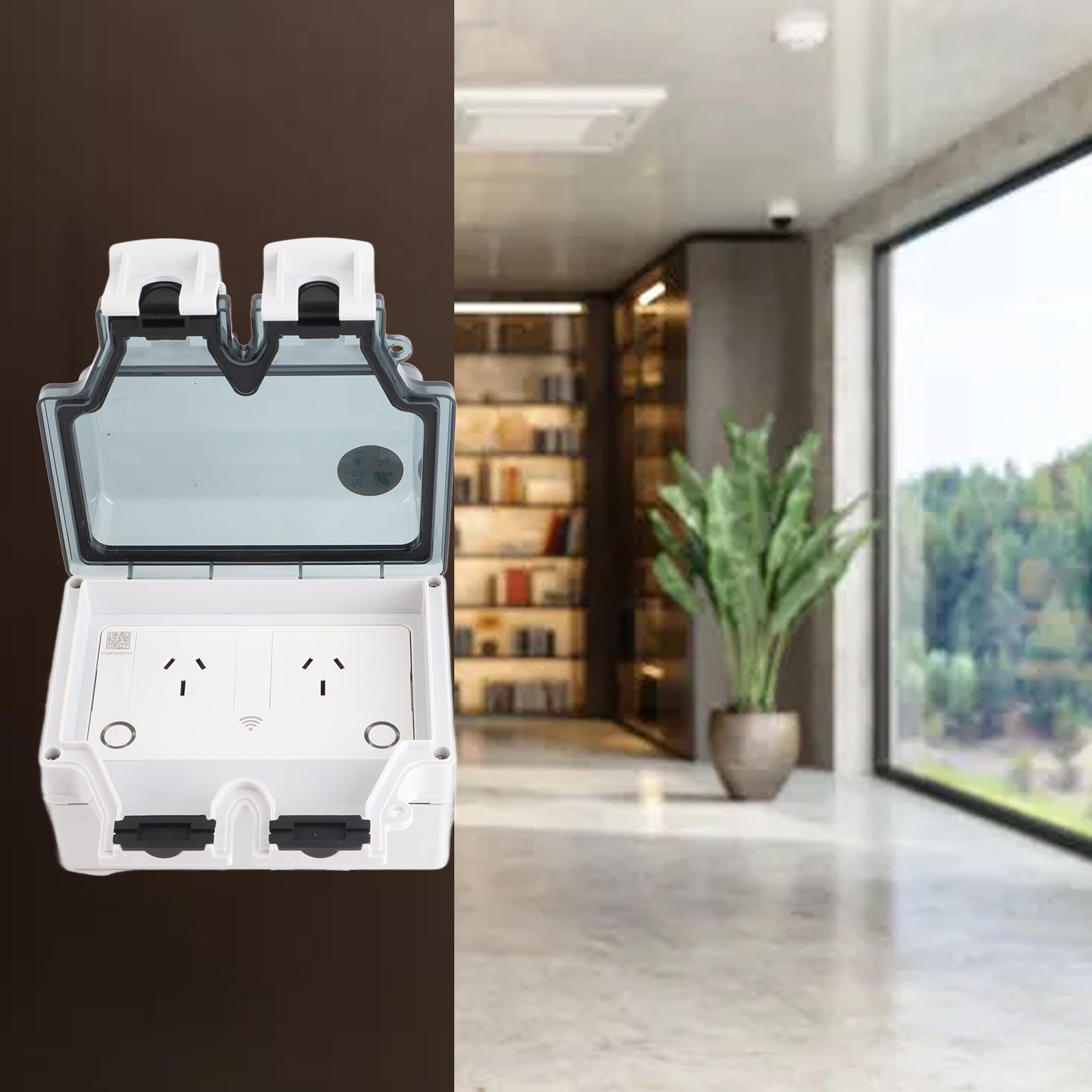 Waterproof Socket WiFi Socket  - Outdoor Power Outlet Waterproof ulasan dan harga