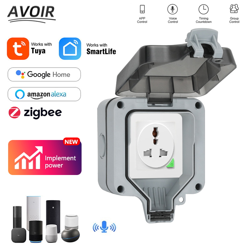 Avoir Wifi Smart Socket IP66 W - Outdoor Power Outlet Waterproof ulasan dan harga