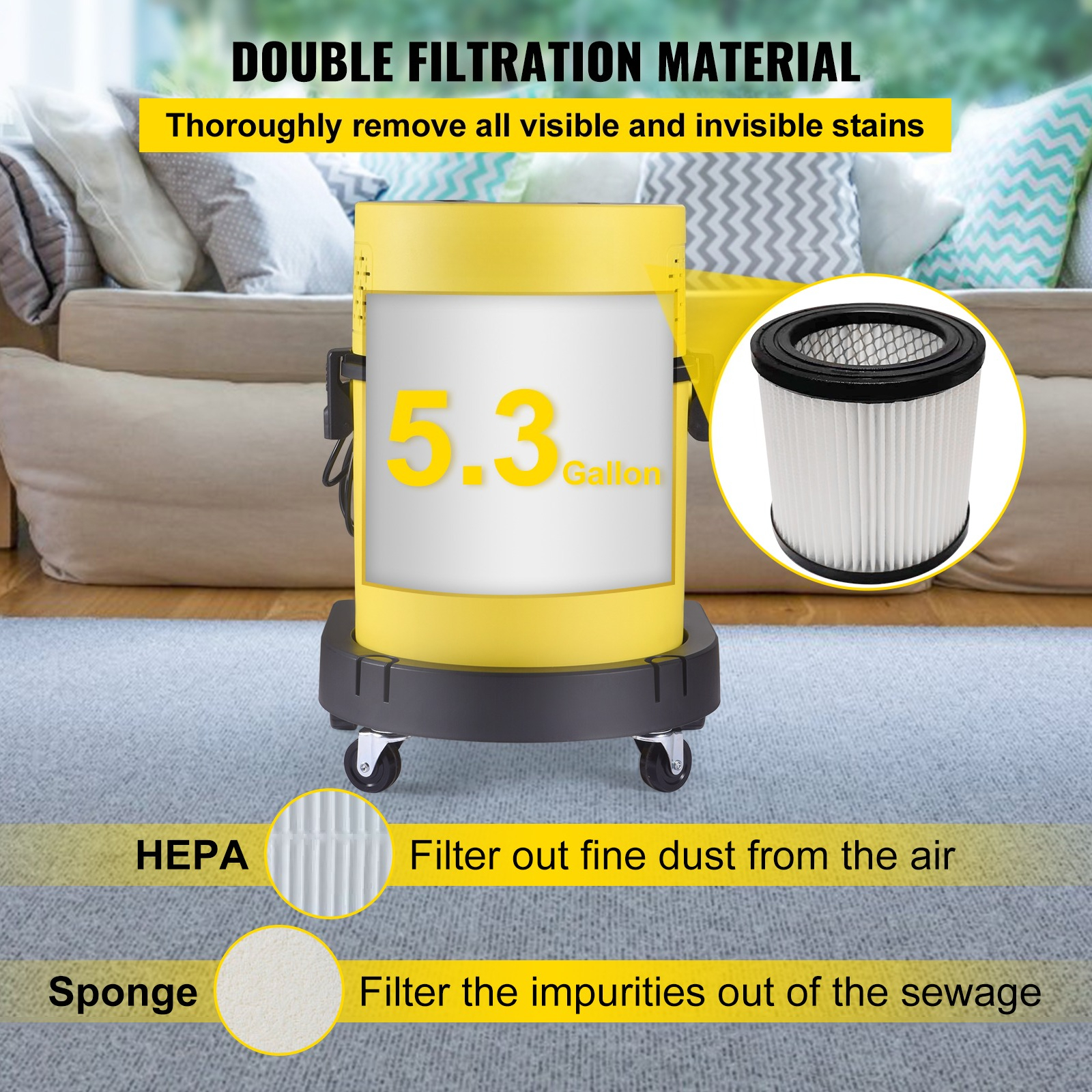 Wet Dry Vacuum Cleaner 5.3 Gal - Wet Dry Vacuum Shop ulasan dan harga