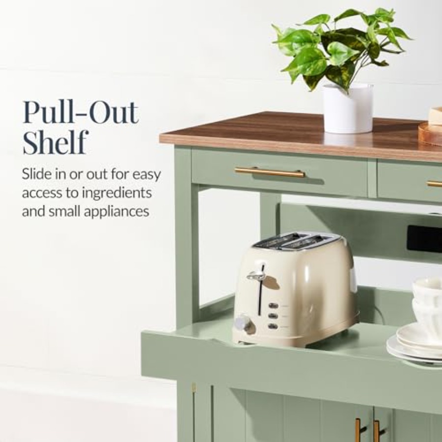 36in Large Rolling Kitchen Isl - Outdoor Kitchen Power Outlet ulasan dan harga