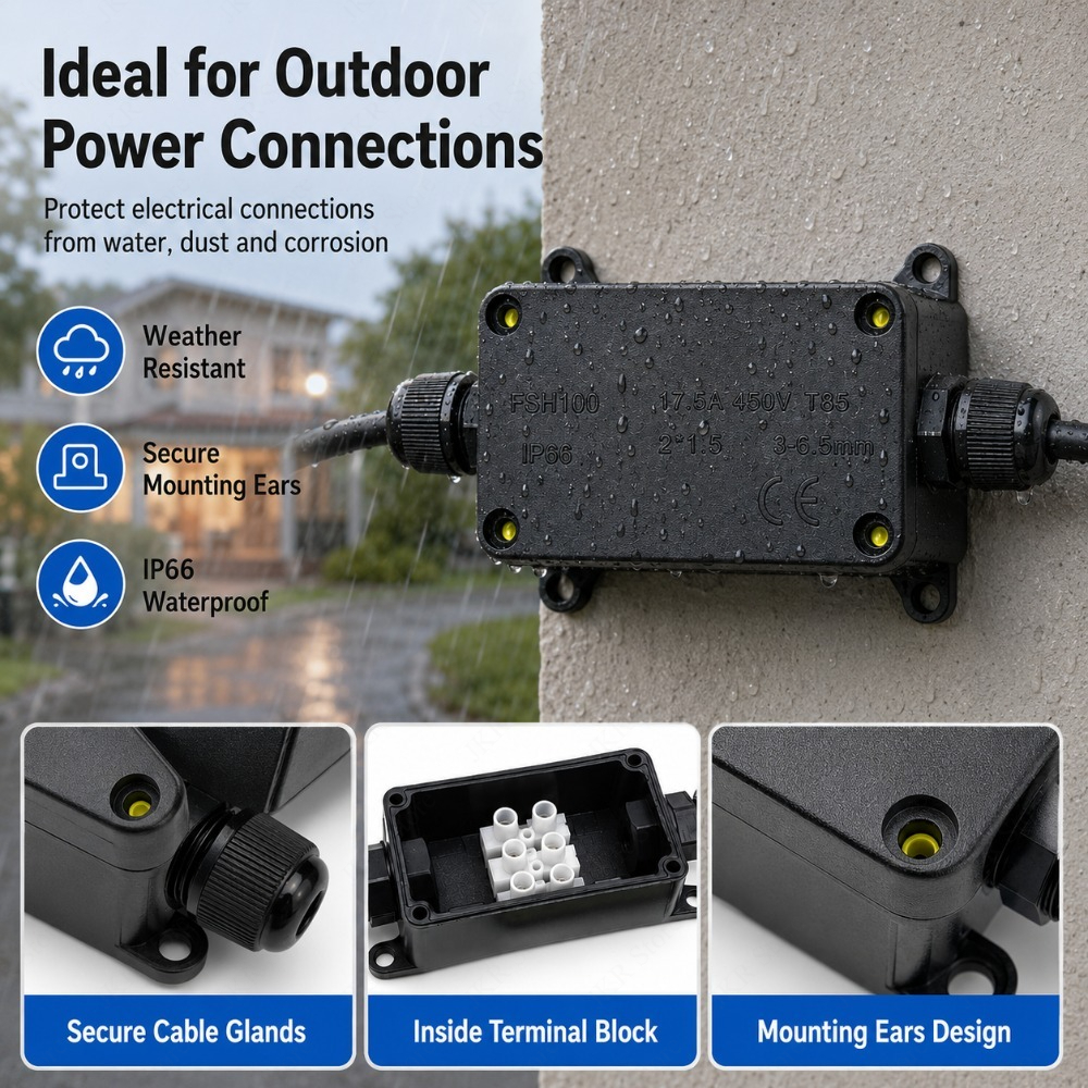 IP66 Waterproof Cable Junction - Outdoor Power Wire ulasan dan harga