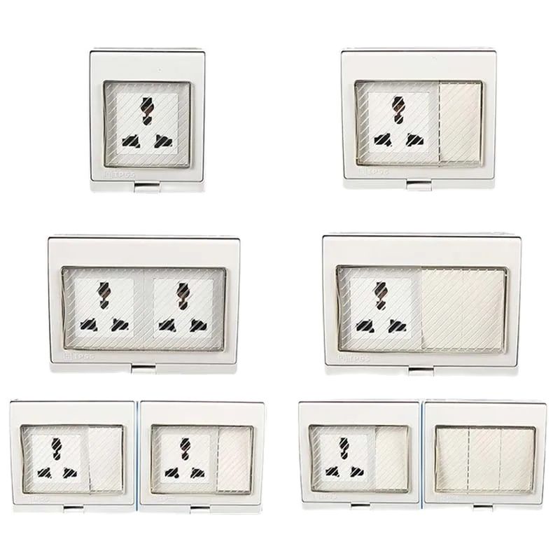 1PCS White AU UK EU US Univers - Outdoor Power Outlet Waterproof ulasan dan harga