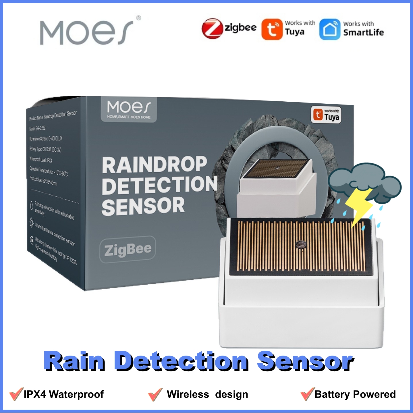 MOES Tuya ZigBee Smart Rain De - Outdoor Zigbee Power Plug ulasan dan harga