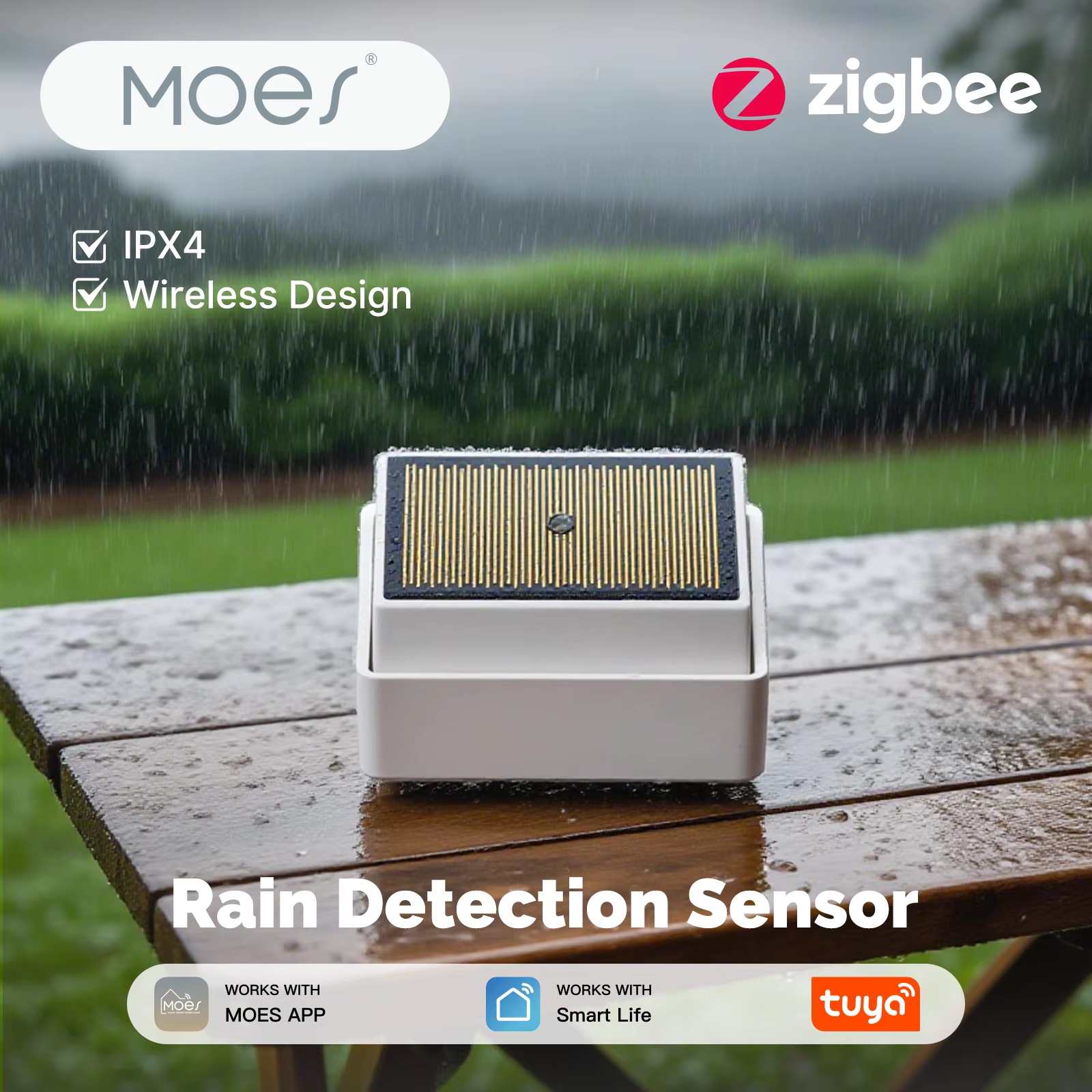 MOES Tuya ZigBee Smart Rain De - Outdoor Zigbee Power Plug ulasan dan harga